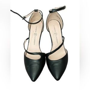 CL By Chinese Laundry Black Ankle Buckle Heels
